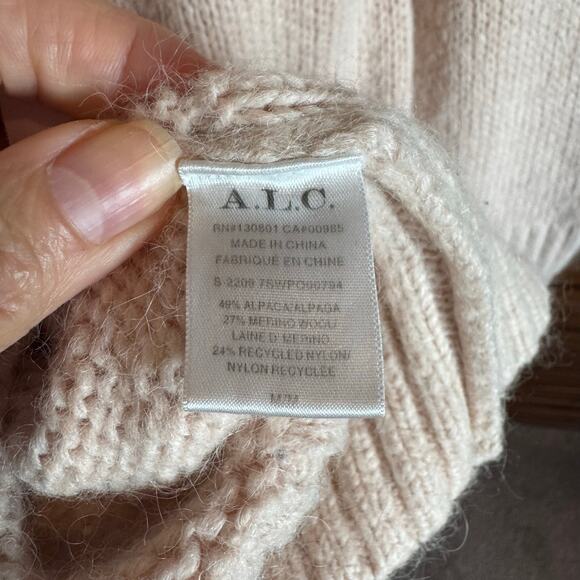 A.L.C. Ruby Alpaca Wool Fair Isle Turtleneck Sweater M - Picture 6 of 11